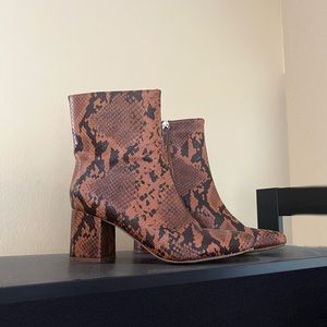 Faux Snake Skin Boots